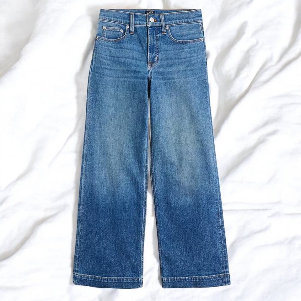 J. Crew Factory Blue Flare & Wide Leg Jeans